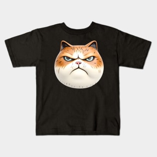 Retro Kitschy Cat Heads Kids T-Shirt